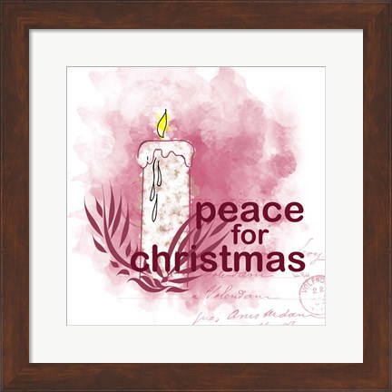 Framed Peace for Christmas Print
