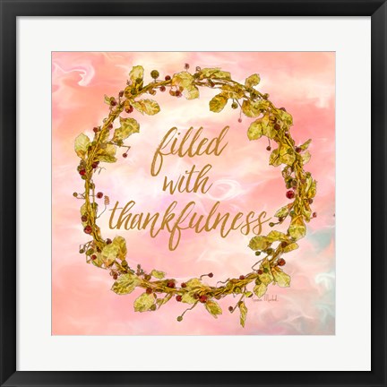 Framed Filled with Thankfulness Print