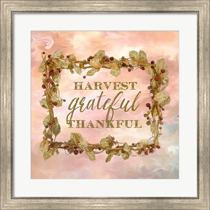 Framed Harvest, Grateful, Thankful Print