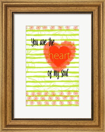 Framed Key Lime Heart Print
