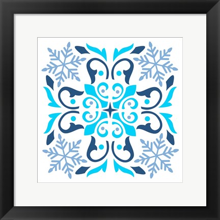 Framed Snowflakes Print