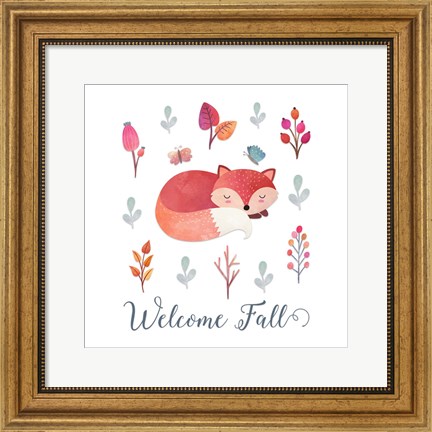 Framed Welcome Fall Fox Print