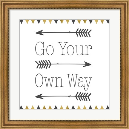 Framed Go Your Own Way Square Print