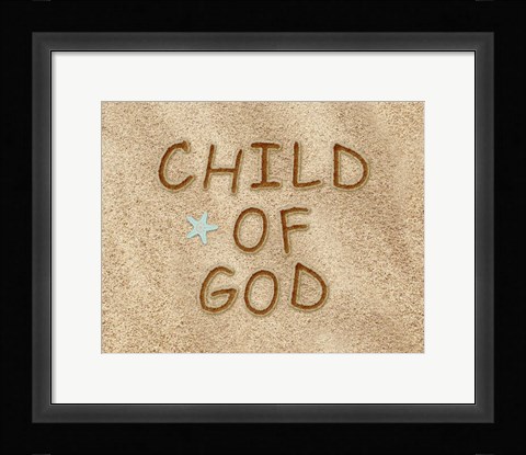 Framed Child of God Sand Print