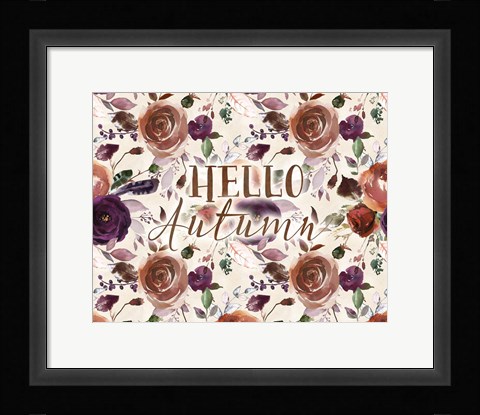 Framed Hello Autumn Print