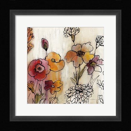 Framed Contemporary Botanical Cream III Print