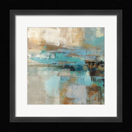 Framed Morning Fjord Square I Print