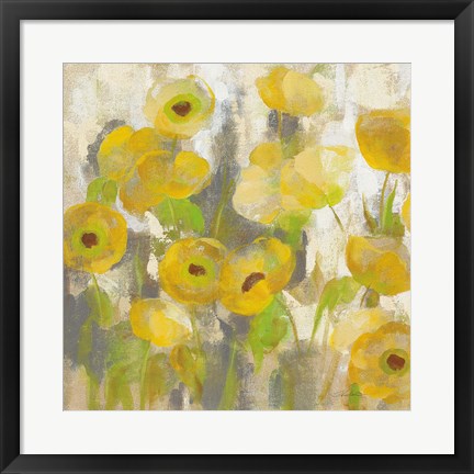 Framed Floating Yellow Flowers IV Print