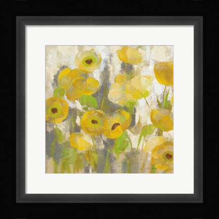 Framed Floating Yellow Flowers IV Print