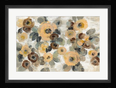 Framed Neutral Floral I Print
