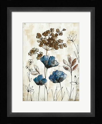 Framed Botanical Trio II Neutral Print
