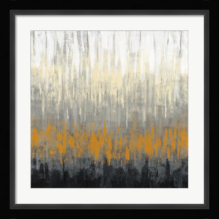 Framed Rain on the Asphalt Print