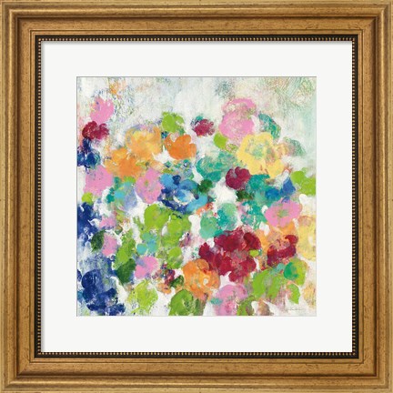Framed Hydrangea Bouquet III Print