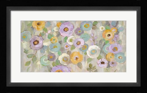 Framed Fog and Flowers I Purple Print