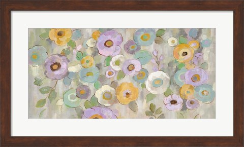 Framed Fog and Flowers I Purple Print