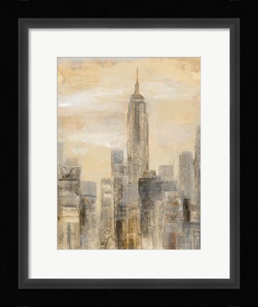 Framed City Blocks II Print