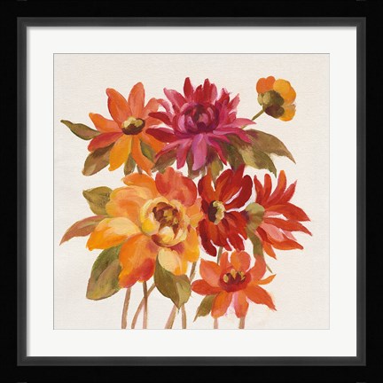 Framed English Garden I Print