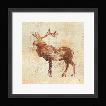 Framed Elk Study Print