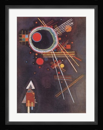 Framed Strahlenlinien Print