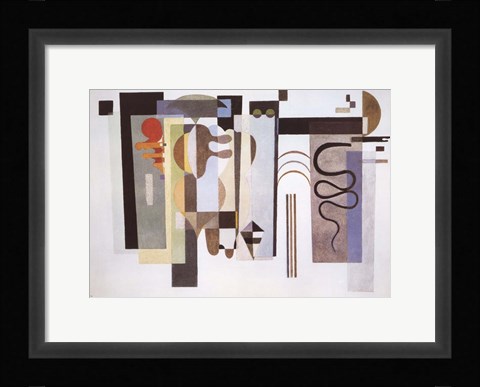 Framed Two Green Points Print