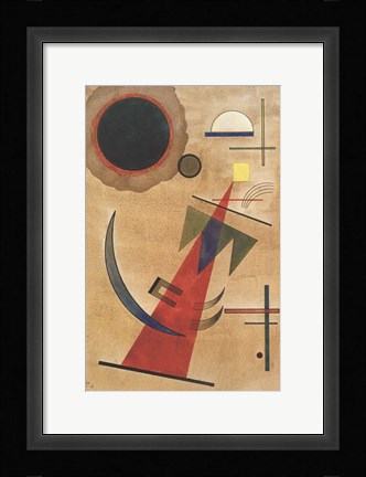 Framed Pointed Red Shape, 1925 Print
