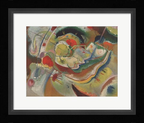 Framed Small Picture with Yellow, 1914 Print