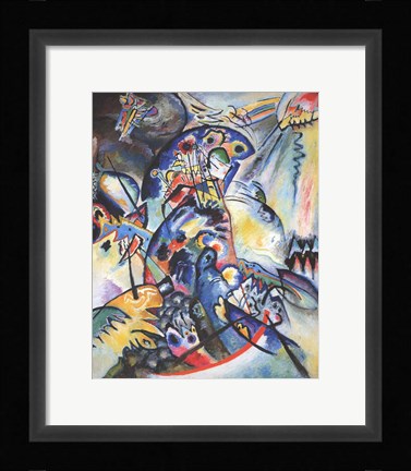 Framed Blue Comb, 1917 Print