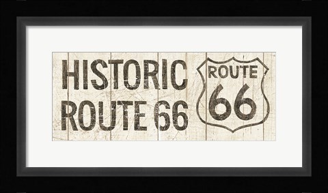 Framed Flea Market Road Sign Route 66 Print
