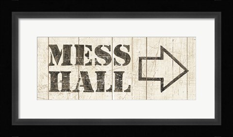 Framed Flea Market Road Sign Mess Hall Print