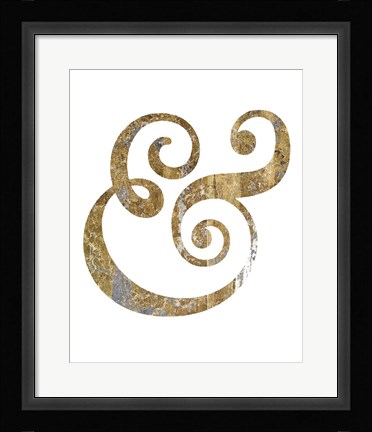 Framed Gilded Hipster Ampersand Print