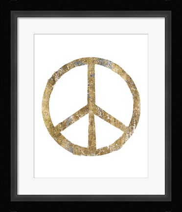 Framed Gilded Hipster Peace Print
