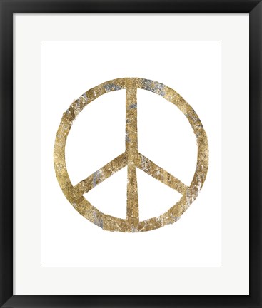 Framed Gilded Hipster Peace Print