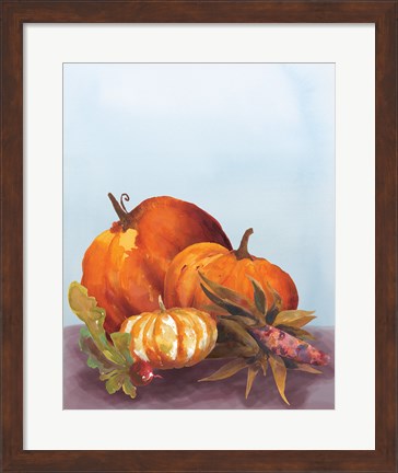 Framed Watercolor Harvest II Print