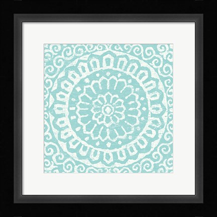 Framed Amadora Blue - Tile VI Print