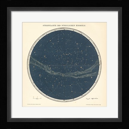 Framed Celestial Sphere North Print