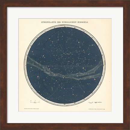 Framed Celestial Sphere North Print