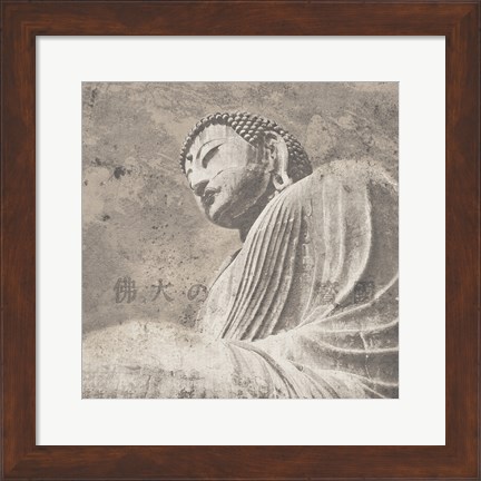Framed Asian Buddha II Neutral Print
