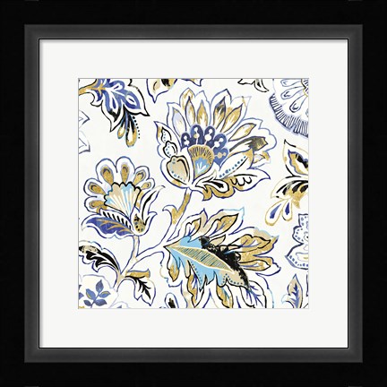 Framed Ceylon Gardens V Black and Gold Print
