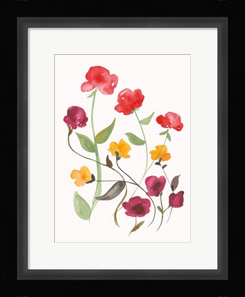 Framed Harriets Light Floral Element Print
