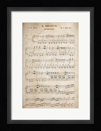 Framed Sheet of Music II Print