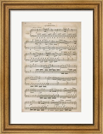 Framed Sheet of Music III Print