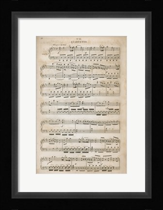 Framed Sheet of Music III Print