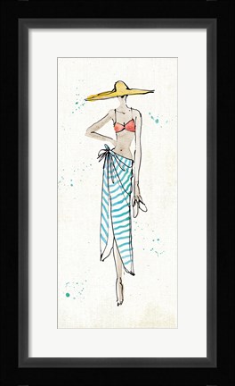 Framed Beach Divas III Color Print