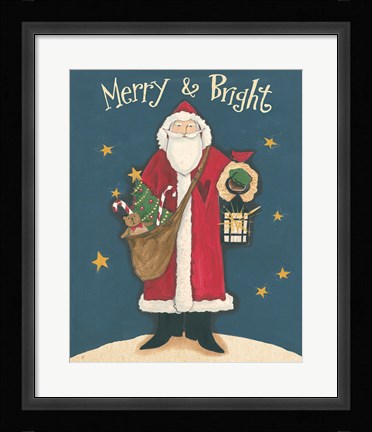 Framed Vintage St.Nick I Print