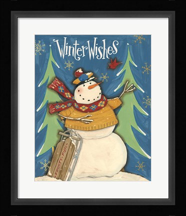 Framed Snowmen Season I Print