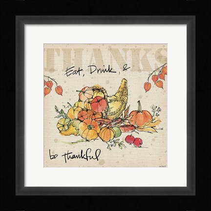 Framed Be Thankful III Print
