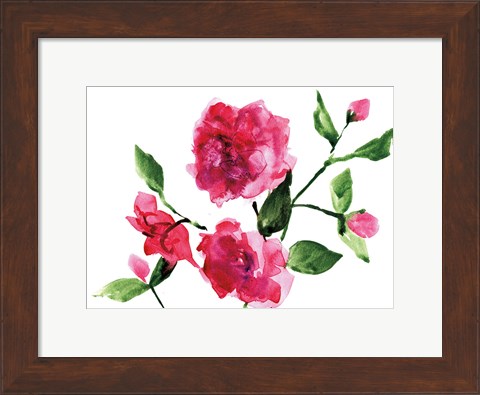 Framed Bright Roses Print