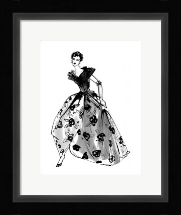 Framed Fifties Fashion II Print