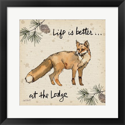 Framed Lodge Life V Print