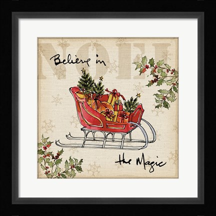 Framed Winter Wishes V Print